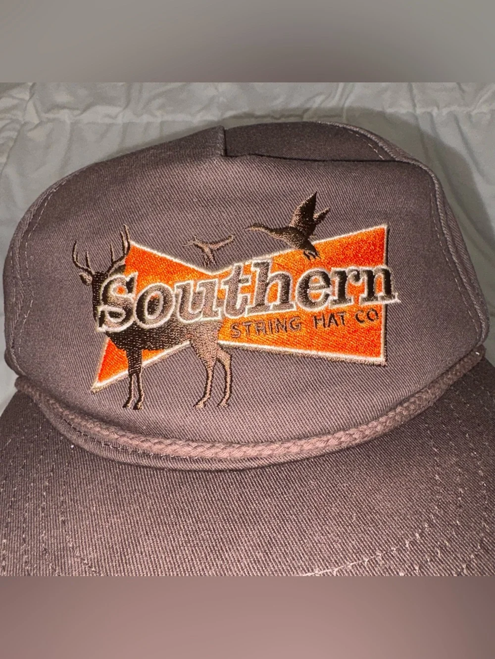 Southern String Hat Co Brown Adjustable Snapback Hat Men Outdoor Hunting